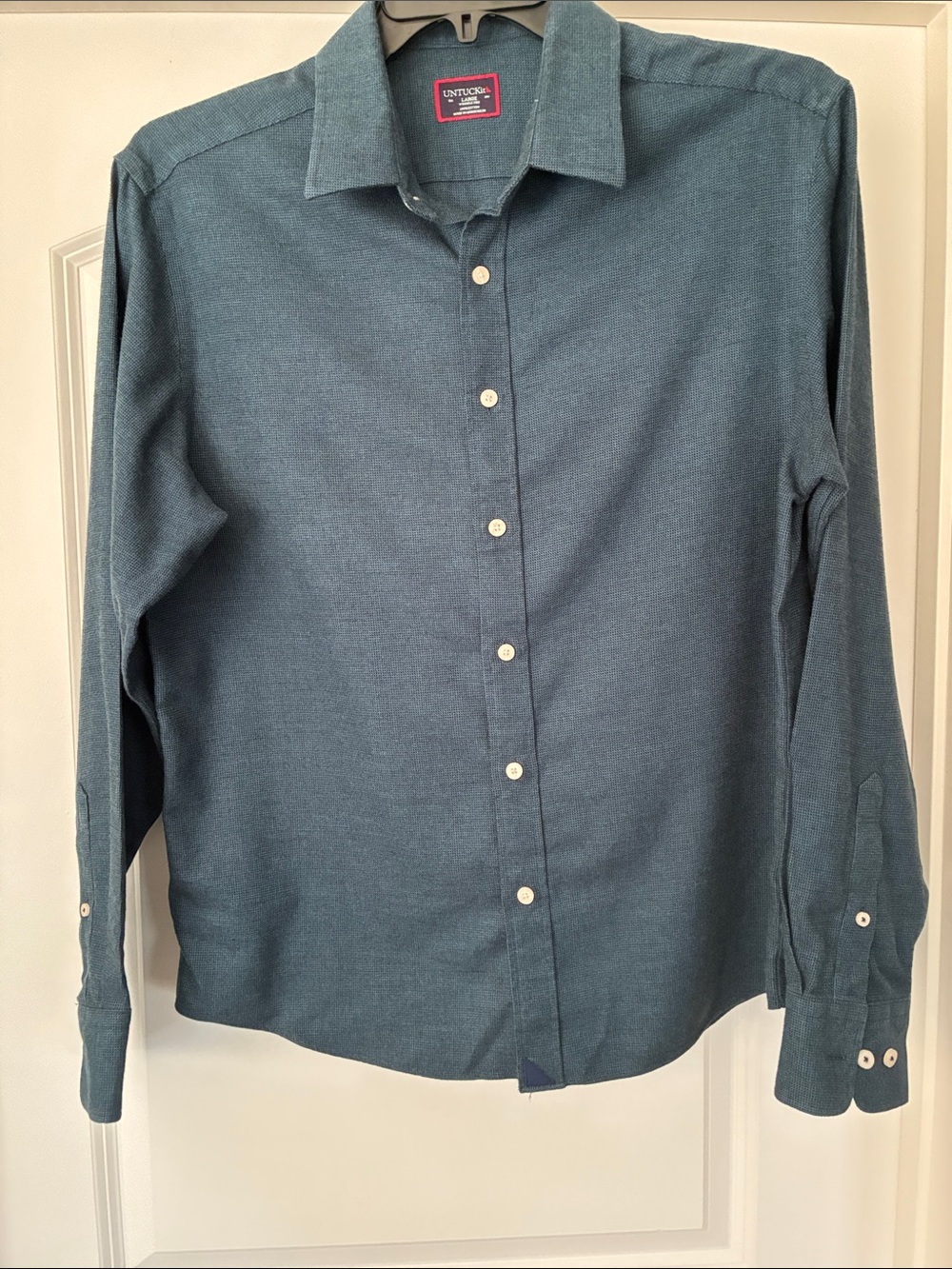 UNTUCKit Men's Long-Sleeve Button Shirt - Teal